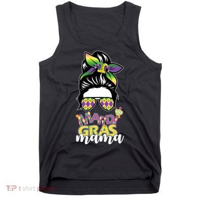 Mardi Gras Mama Hair Bun Celebration Tank Top