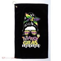 Mardi Gras Mama Hair Bun Celebration Golf Towel thumb 0