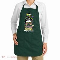 Mardi Gras Mama Hair Bun Celebration Apron thumb 2