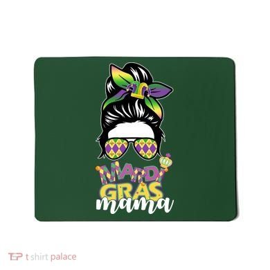 Mardi Gras Mama Hair Bun Celebration Mousepad