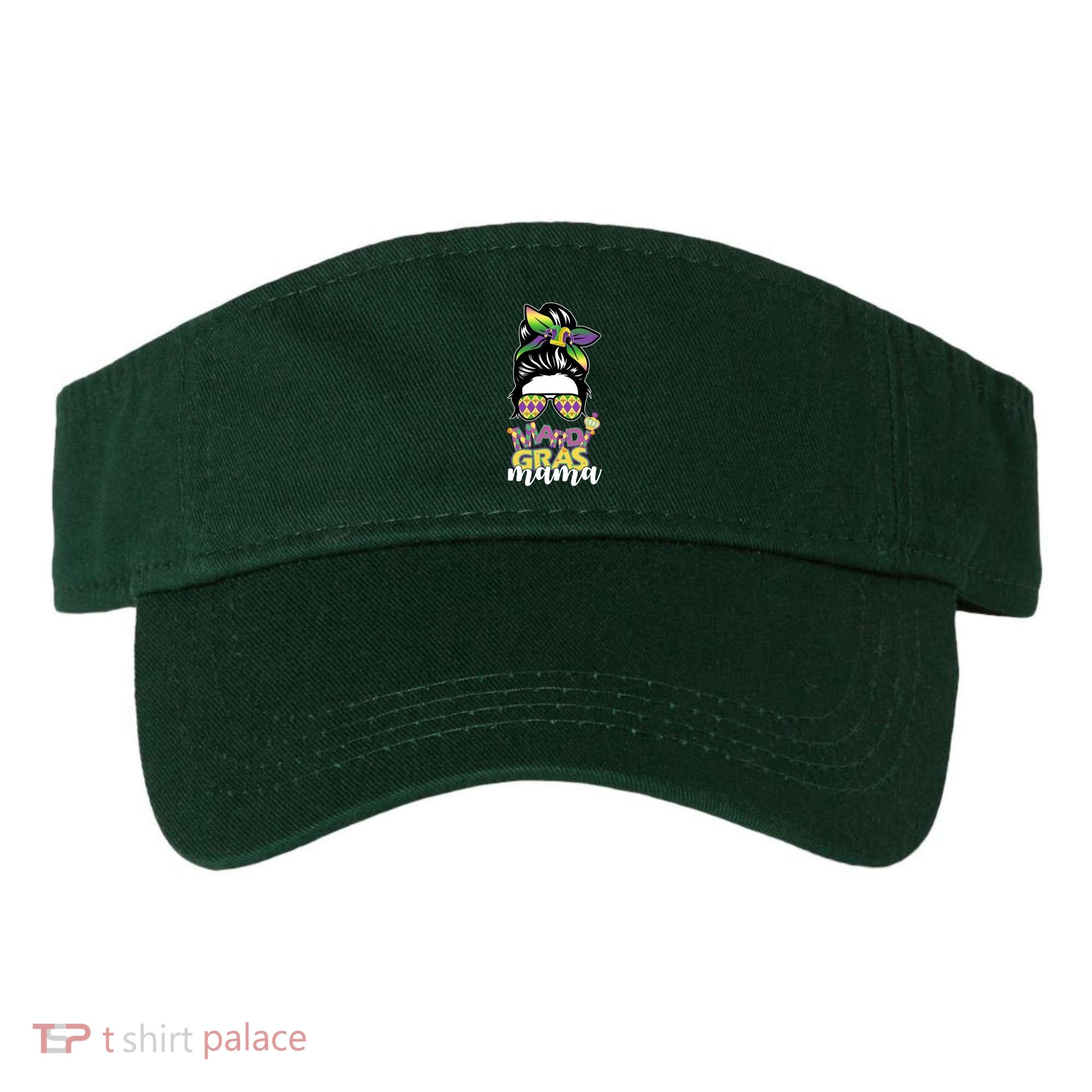 Mardi Gras Mama Hair Bun Celebration Visor