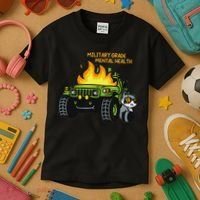 Military Grade Mental Health Kids T-Shirt thumb 3