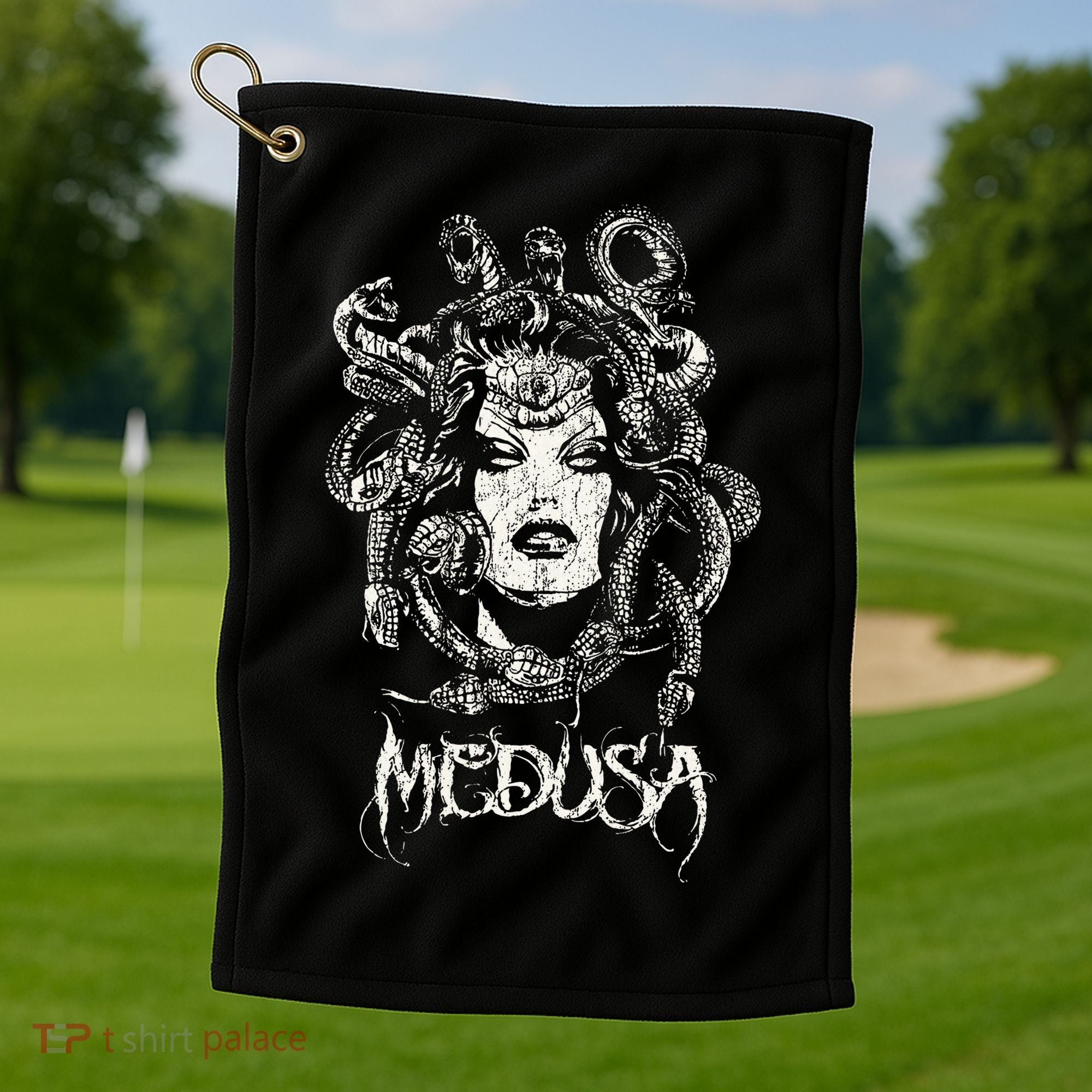 Medusa Greek Mythology Gothic Golf Towel