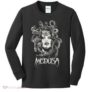 Medusa Greek Mythology Gothic Kids Long Sleeve Shirt