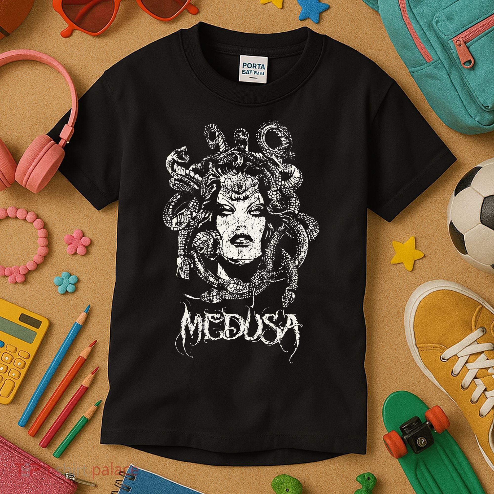 Medusa Greek Mythology Gothic Kids T-Shirt