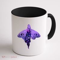 Mystical Gothic Moth Girl Coffee Mug thumb 1