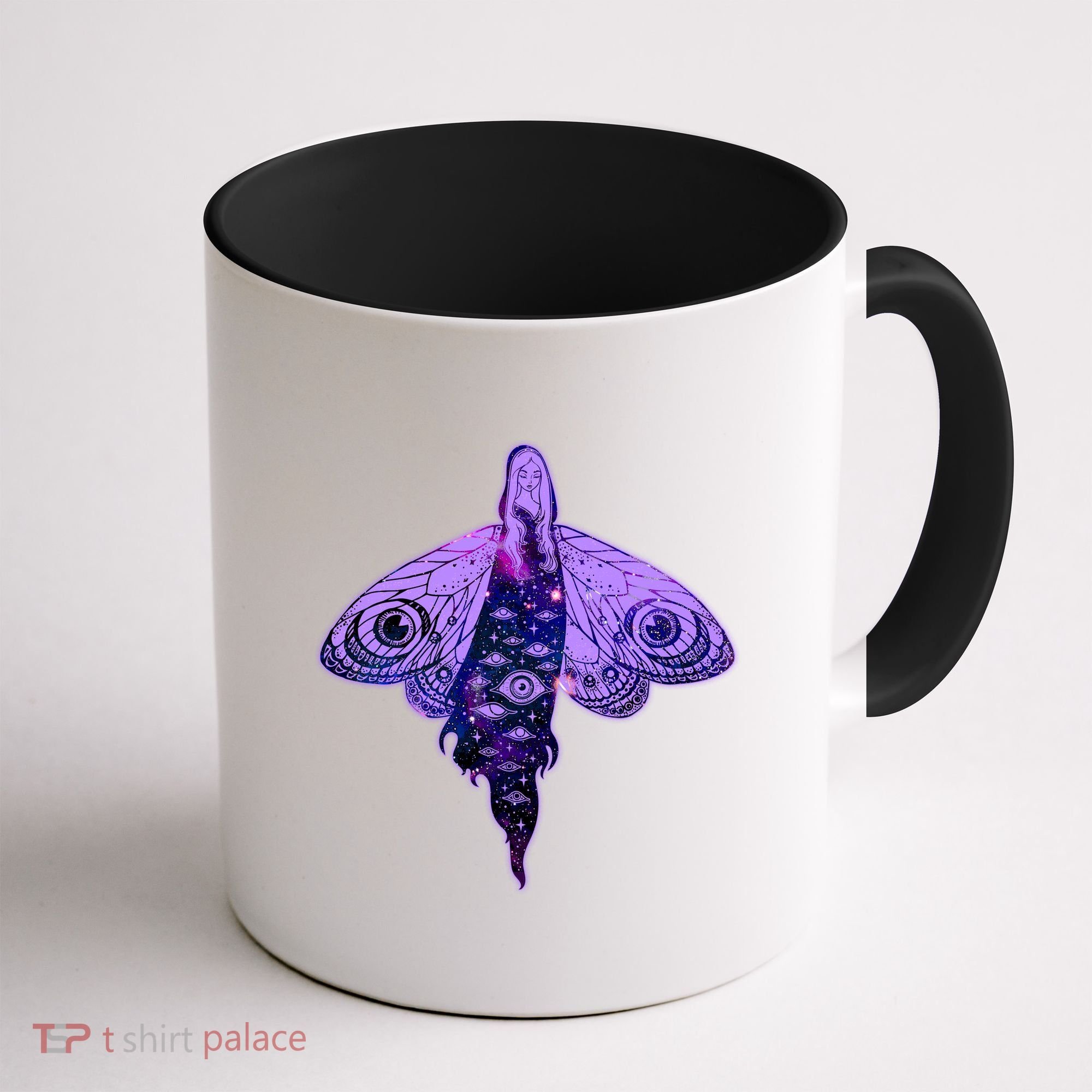 Mystical Gothic Moth Girl Coffee Mug