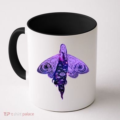 Mystical Gothic Moth Girl Coffee Mug