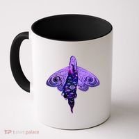 Mystical Gothic Moth Girl Coffee Mug thumb 0