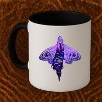 Mystical Gothic Moth Girl Coffee Mug thumb 2