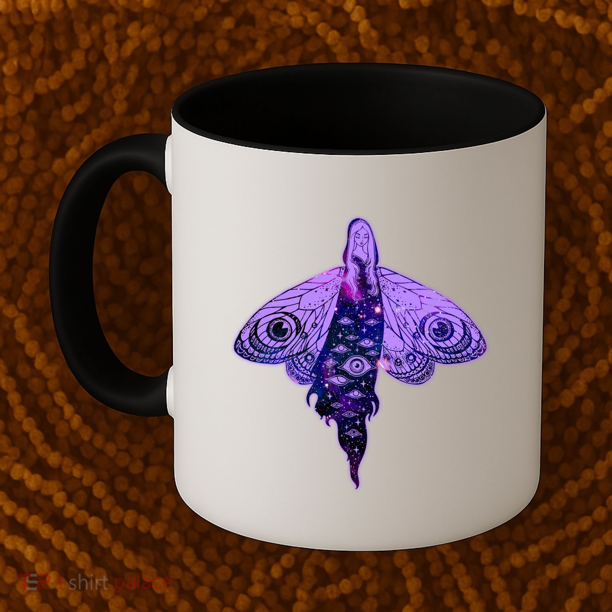 Mystical Gothic Moth Girl Coffee Mug