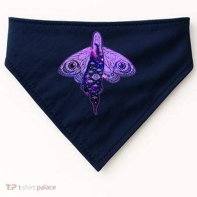 Mystical Gothic Moth Girl USA-Made Doggie Bandana