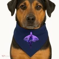 Mystical Gothic Moth Girl USA-Made Doggie Bandana thumb 1