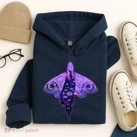 Mystical Gothic Moth Girl Hoodie thumb 4