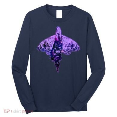 Mystical Gothic Moth Girl Long Sleeve Shirt