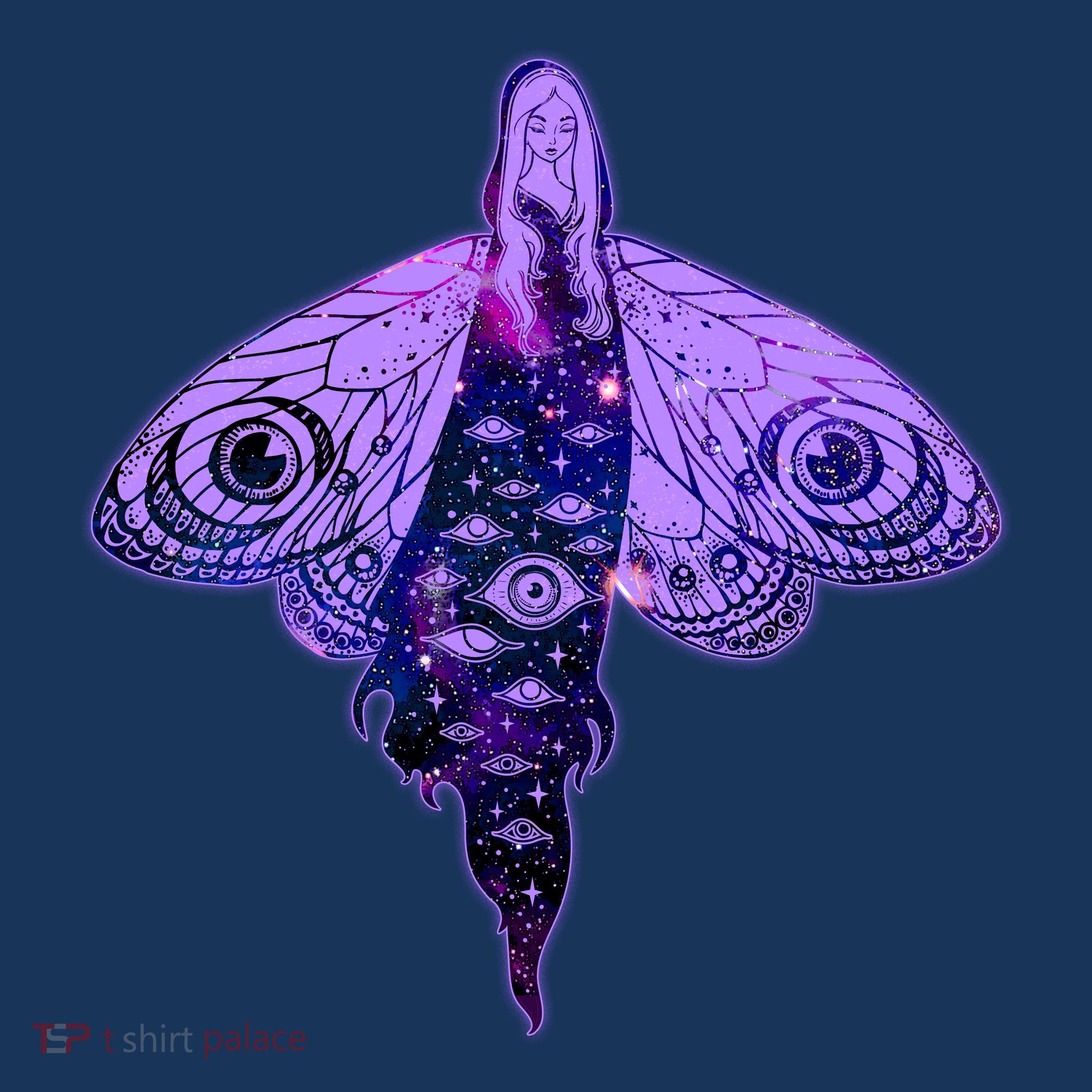 Mystical Gothic Moth Girl Apron