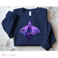Mystical Gothic Moth Girl Sweatshirt thumb 2