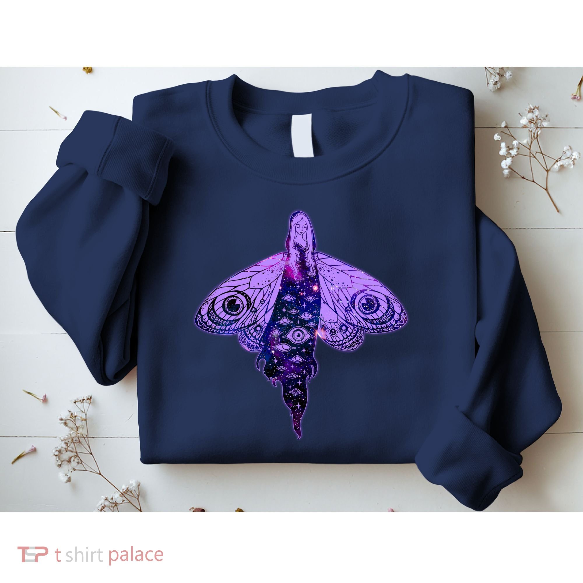 Mystical Gothic Moth Girl Sweatshirt