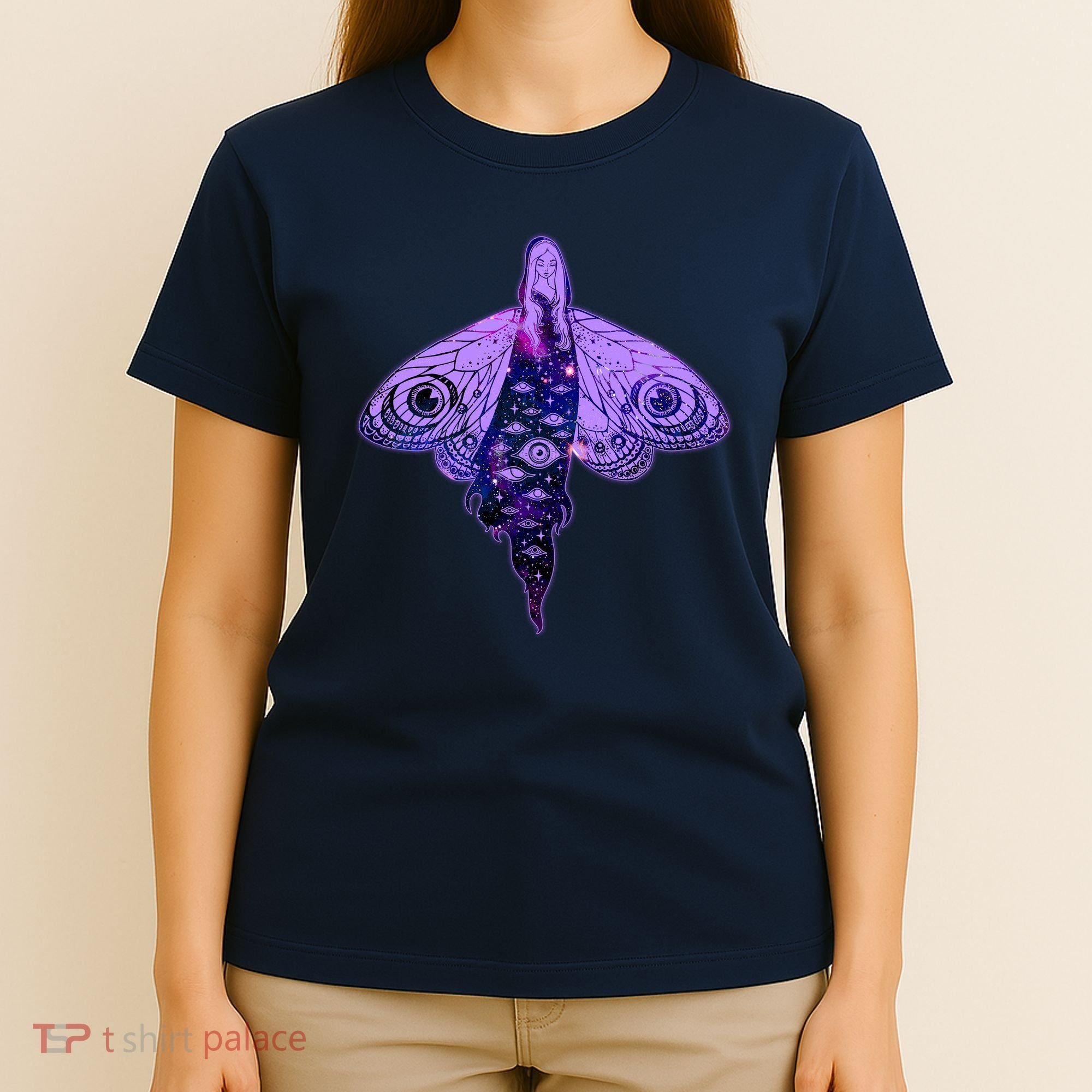 Mystical Gothic Moth Girl T-Shirt