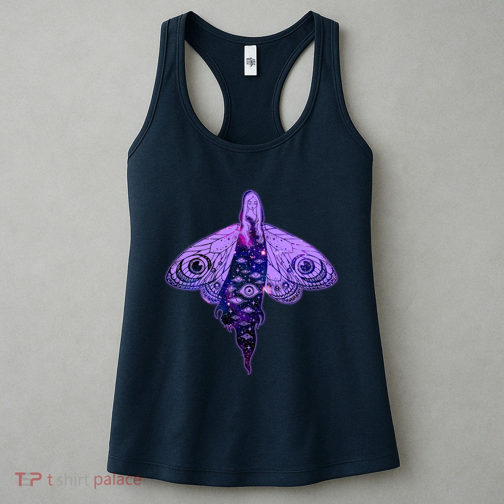 Mystical Gothic Moth Girl Women's Tank Top