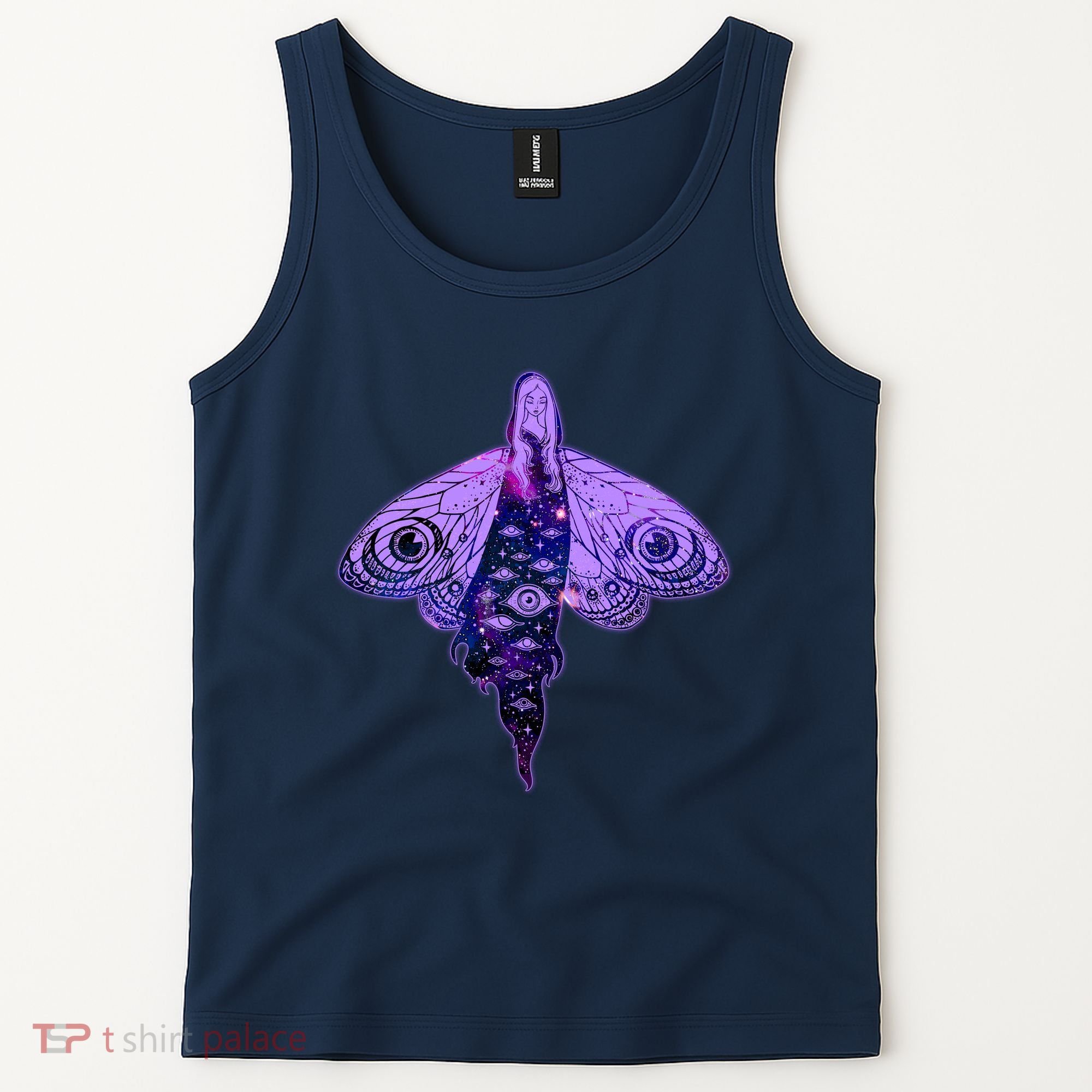 Mystical Gothic Moth Girl Tank Top