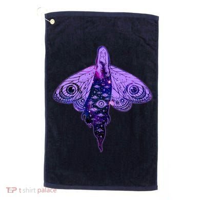 Mystical Gothic Moth Girl Golf Towel