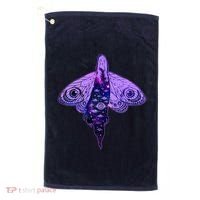 Mystical Gothic Moth Girl Golf Towel thumb 0