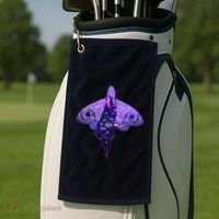 Mystical Gothic Moth Girl Golf Towel thumb 2