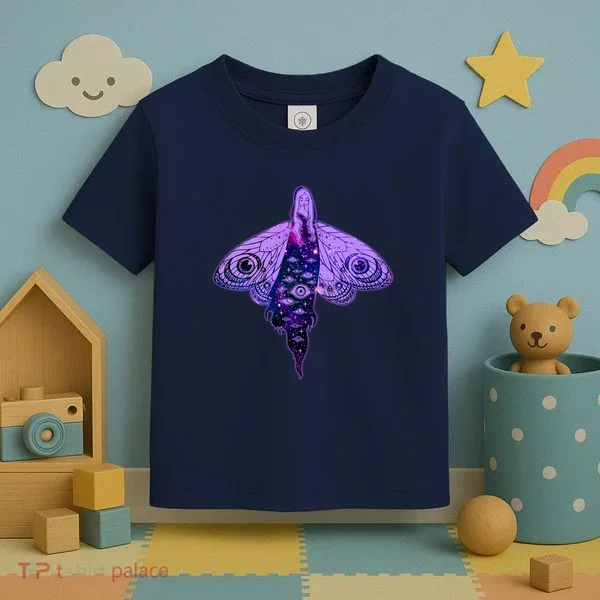 Mystical Gothic Moth Girl Toddler T-Shirt
