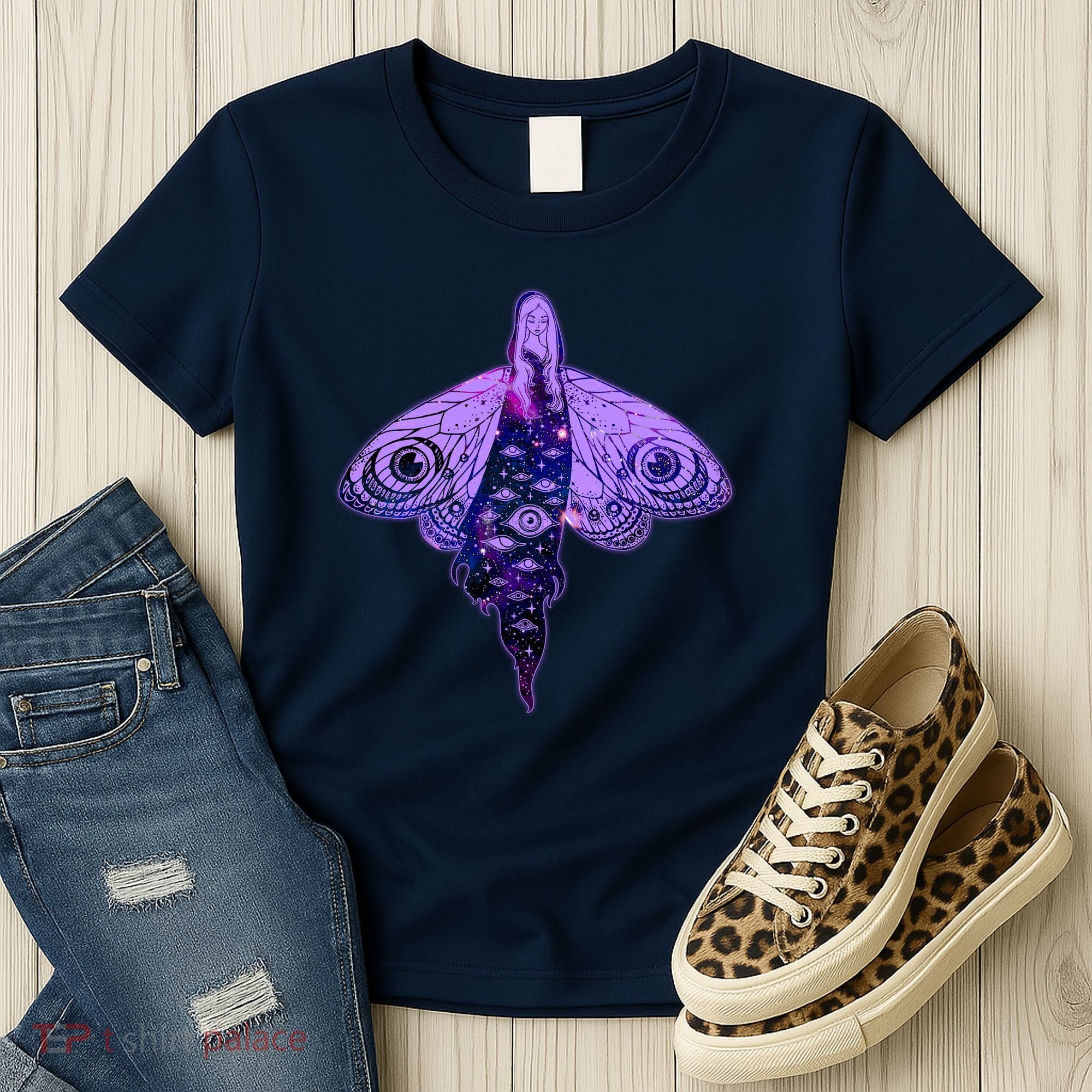 Mystical Gothic Moth Girl Women's T-Shirt