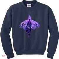 Mystical Gothic Moth Girl Kids Sweatshirt thumb 0