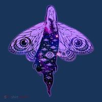 Mystical Gothic Moth Girl Kids Sweatshirt thumb 2
