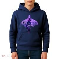 Mystical Gothic Moth Girl Kids Hoodie thumb 4