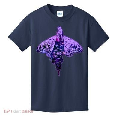 Mystical Gothic Moth Girl Kids T-Shirt