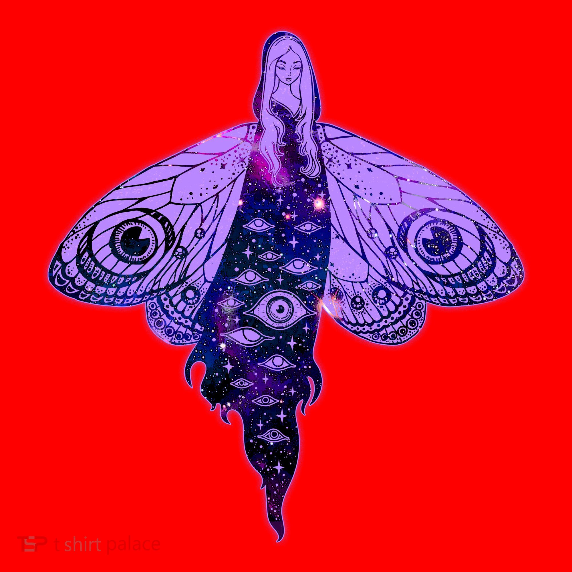Mystical Gothic Moth Girl Santa Hat