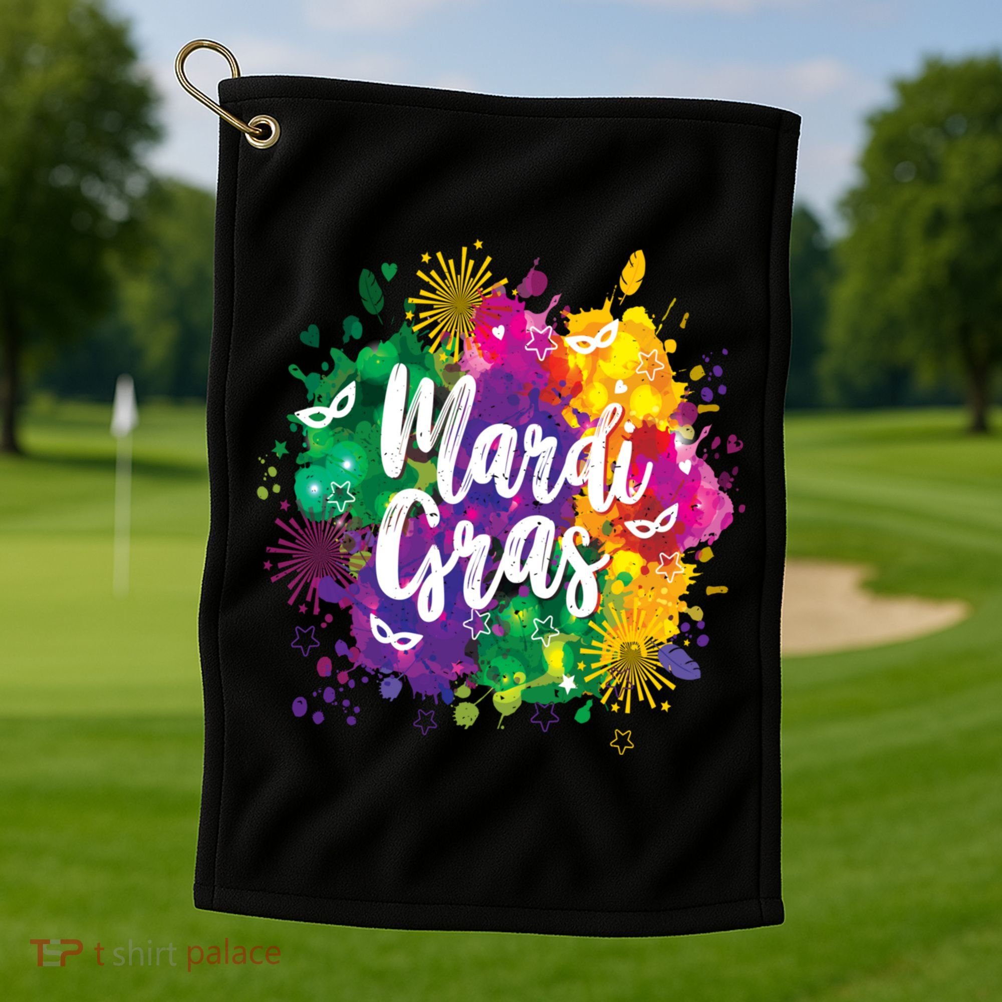 Mardi Gras, Funny Mardi Gras Golf Towel