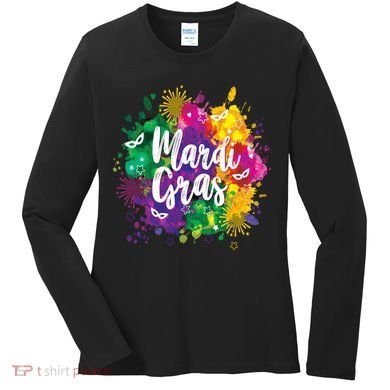Mardi Gras, Funny Mardi Gras Women's Long Sleeve Shirt