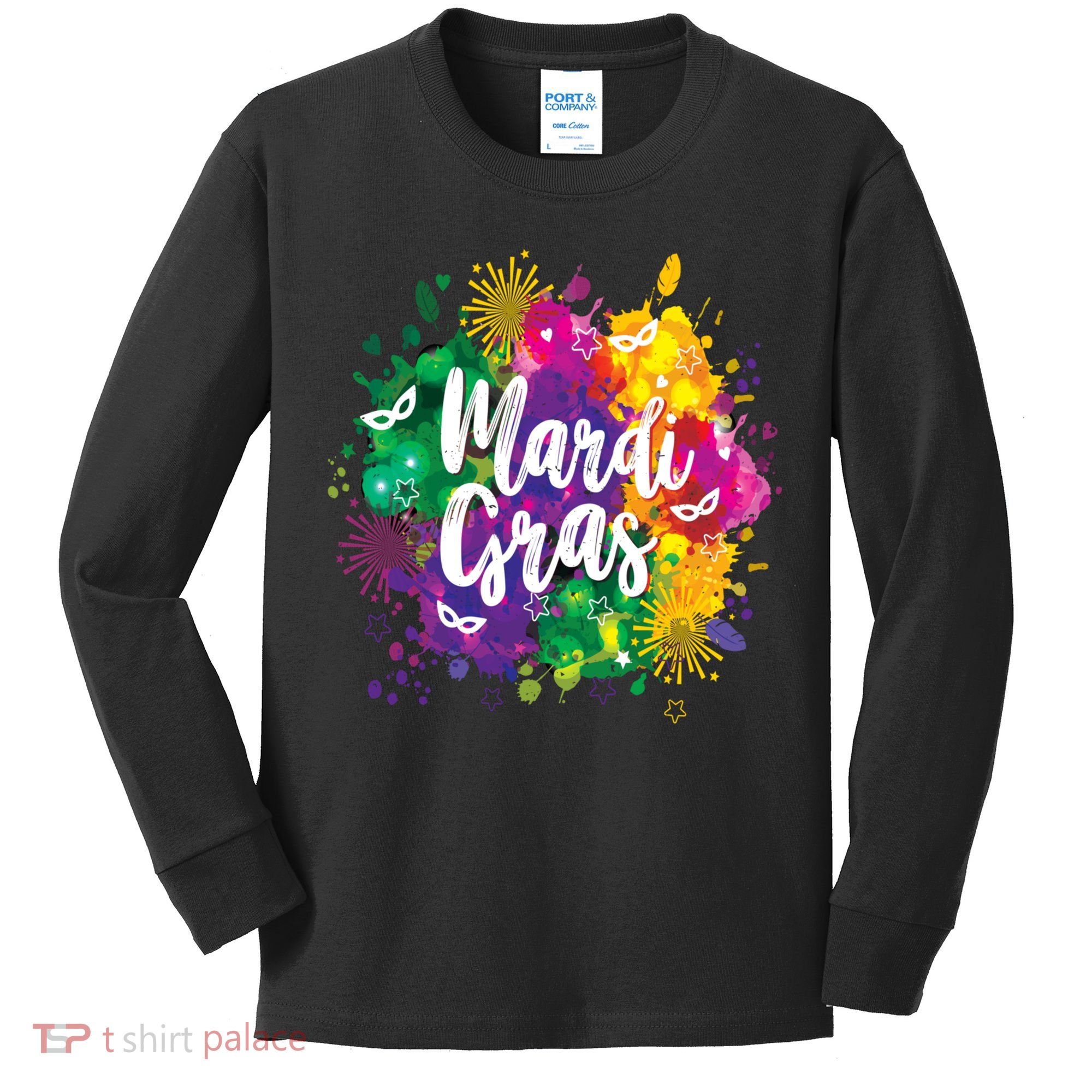 Mardi Gras, Funny Mardi Gras Kids Long Sleeve Shirt
