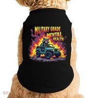 Military Grade Mental Health Warrior Military Veterans Doggie Tank thumb 0