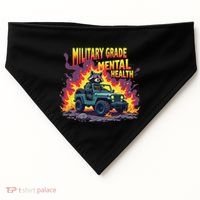 Military Grade Mental Health Warrior Military Veterans USA-Made Doggie Bandana thumb 0