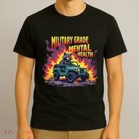 Military Grade Mental Health Warrior Military Veterans T-Shirt thumb 3