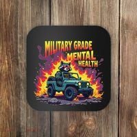 Military Grade Mental Health Warrior Military Veterans Coaster thumb 0