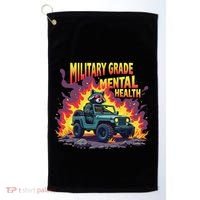 Military Grade Mental Health Warrior Military Veterans Golf Towel thumb 0