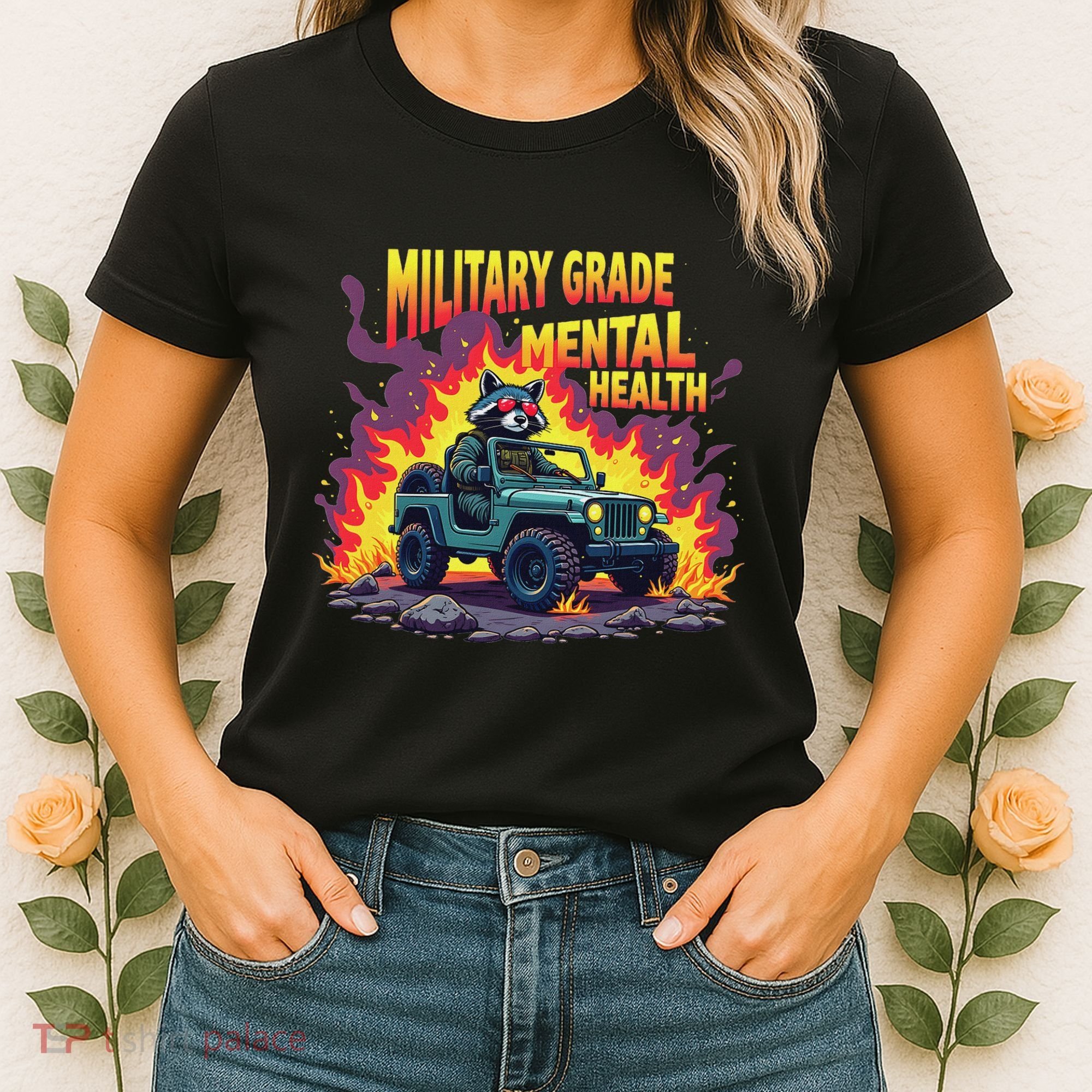 Military Grade Mental Health Warrior Military Veterans Women's T-Shirt