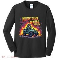Military Grade Mental Health Warrior Military Veterans Kids Long Sleeve Shirt thumb 0