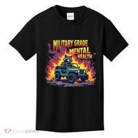 Military Grade Mental Health Warrior Military Veterans Kids T-Shirt thumb 0