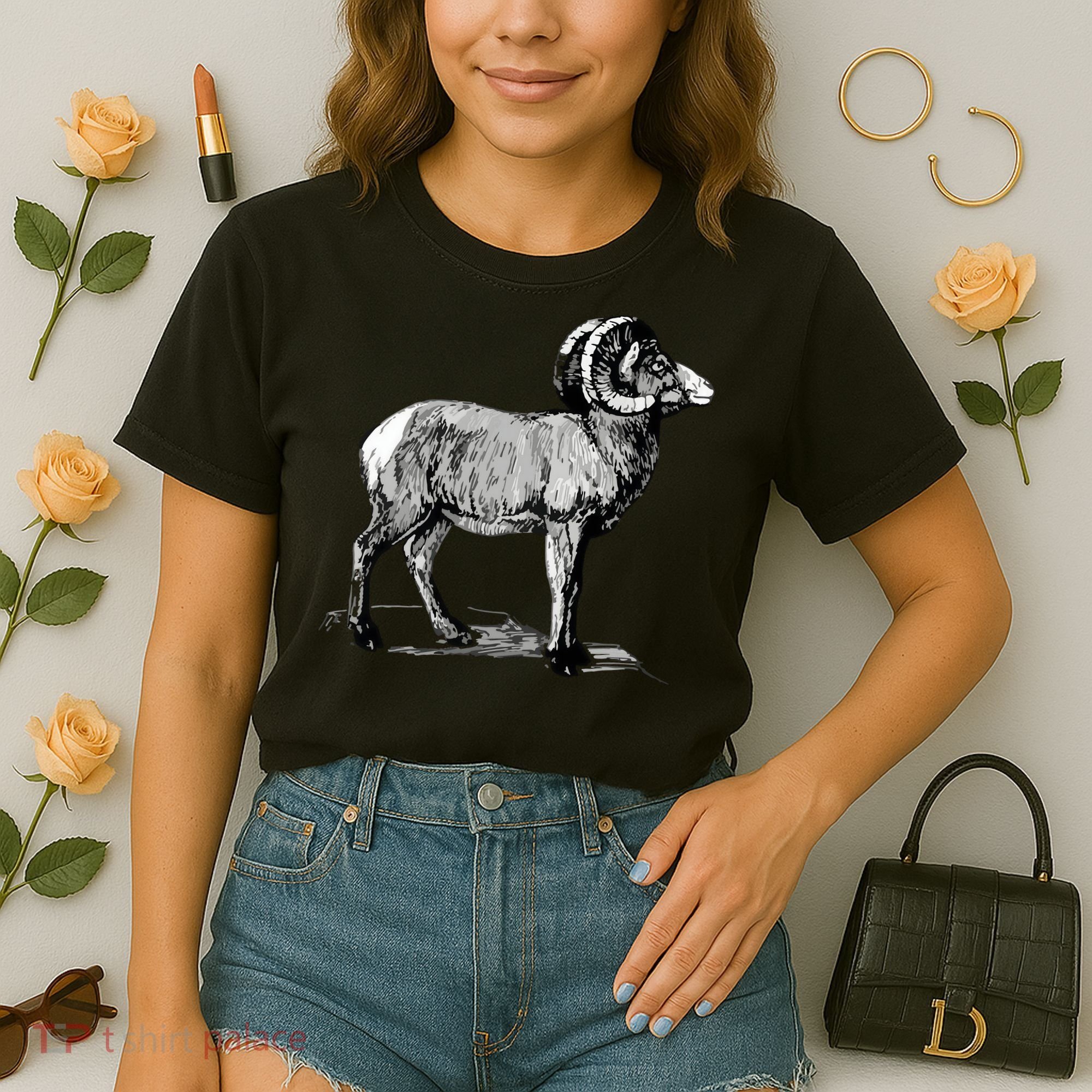 Mountain Goat Mountain Sheep Comfort Colors Boxy T-Shirt