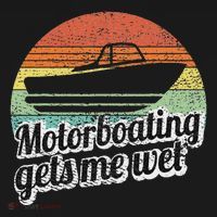Motorboating Gets Me Wet Women Motor Boat Captain Sweatshirt thumb 3