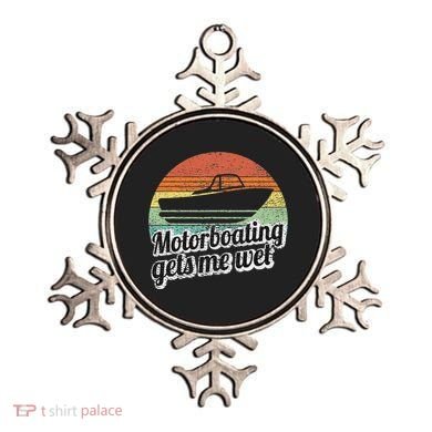 Motorboating Gets Me Wet Women Motor Boat Captain Ornament