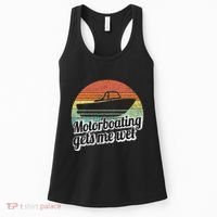 Motorboating Gets Me Wet Women Motor Boat Captain Women's Tank Top thumb 0